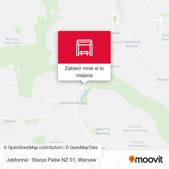 Mapa Jabłonna - Stacja Paliw NŻ 01