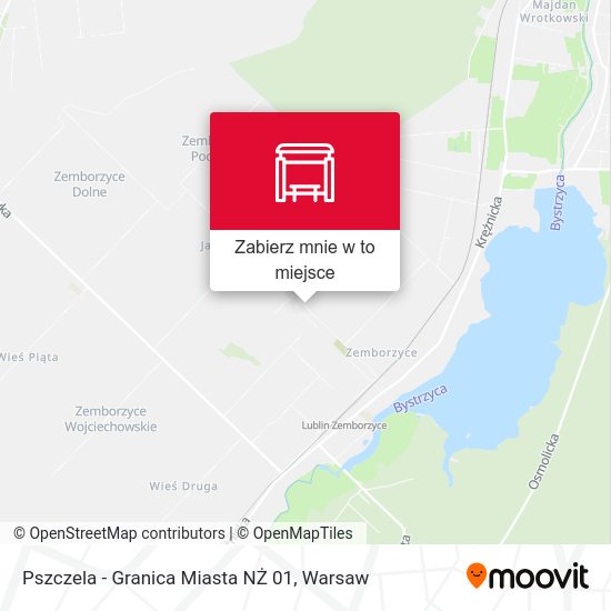 Mapa Pszczela - Granica Miasta NŻ 01