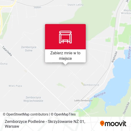 Mapa Zemborzyce Podleśne - Skrzyżowanie NŻ 01