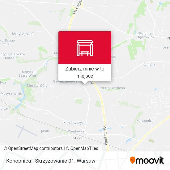 Mapa Konopnica - Skrzyżowanie 01