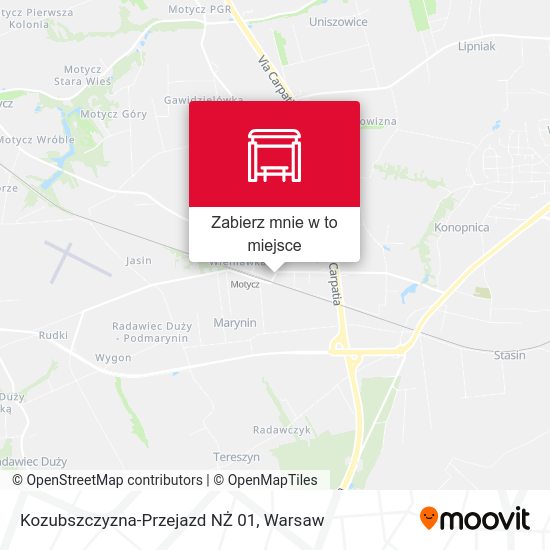 Mapa Kozubszczyzna-Przejazd NŻ 01