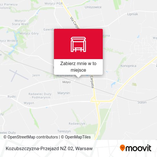 Mapa Kozubszczyzna-Przejazd NŻ 02