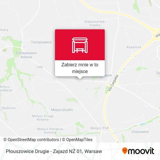 Mapa Płouszowice Drugie - Zajazd NŻ 01