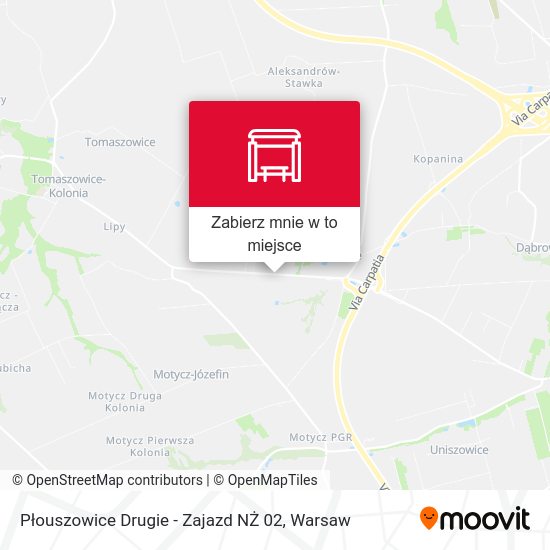 Mapa Płouszowice Drugie - Zajazd NŻ 02