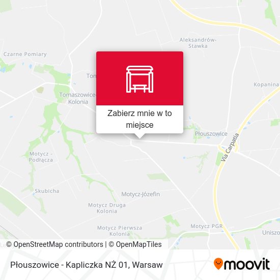 Mapa Płouszowice - Kapliczka NŻ 01