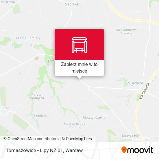 Mapa Tomaszowice - Lipy NŻ 01