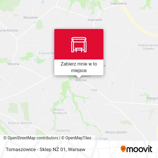 Mapa Tomaszowice - Sklep NŻ 01