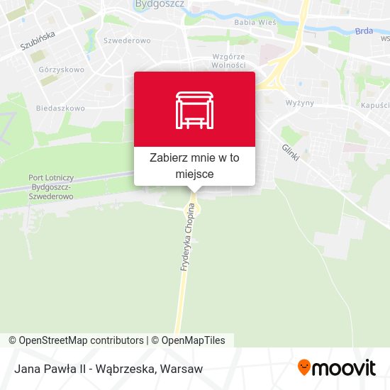 Mapa Jana Pawła II - Wąbrzeska