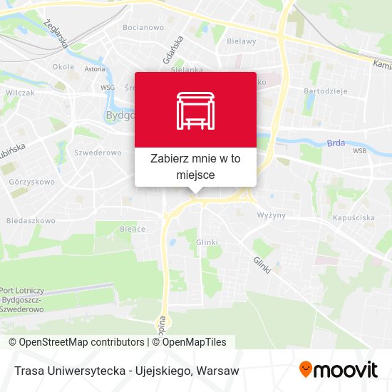 Mapa Trasa Uniwersytecka - Ujejskiego