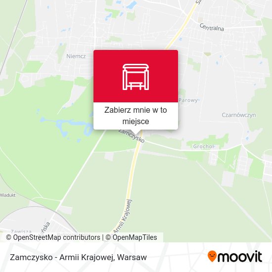 Mapa Zamczysko - Armii Krajowej