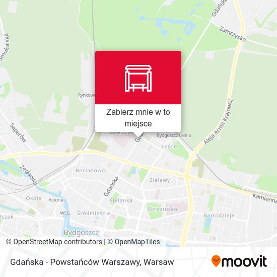 Mapa Gdańska - Powstańców Warszawy