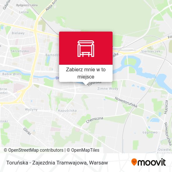 Mapa Toruńska - Zajezdnia Tramwajowa