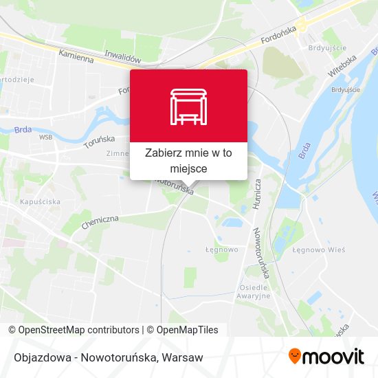 Mapa Objazdowa - Nowotoruńska