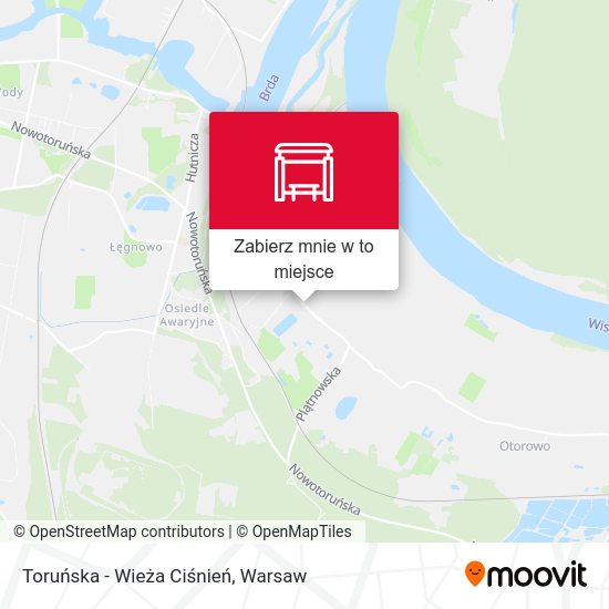 Mapa Toruńska - Wieża Ciśnień