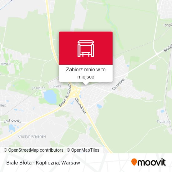 Mapa Białe Błota - Kapliczna