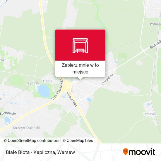 Mapa Białe Błota - Kapliczna