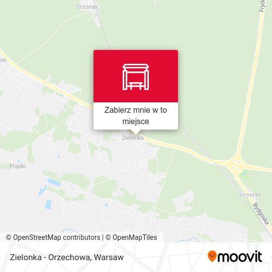 Mapa Zielonka - Orzechowa