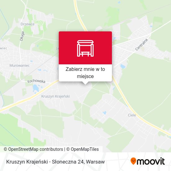 Mapa Kruszyn Krajeński - Słoneczna 24