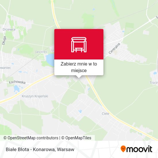 Mapa Białe Błota - Konarowa