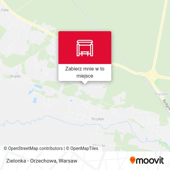 Mapa Zielonka - Orzechowa