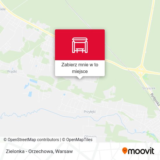 Mapa Zielonka - Orzechowa