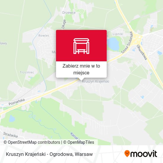 Mapa Kruszyn Krajeński - Ogrodowa