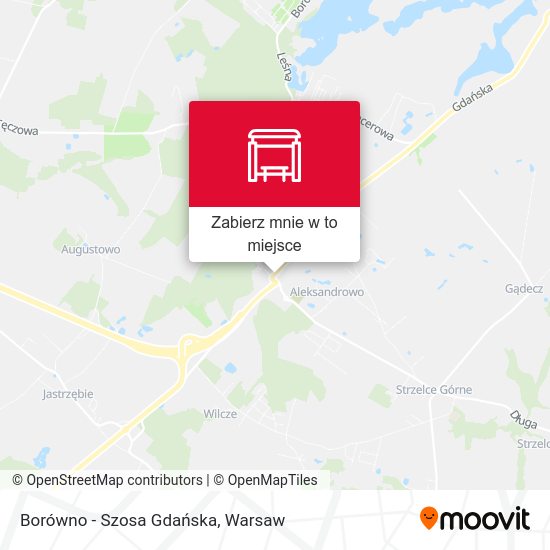 Mapa Borówno - Szosa Gdańska