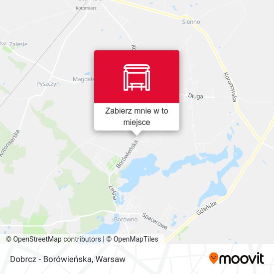 Mapa Dobrcz - Borówieńska