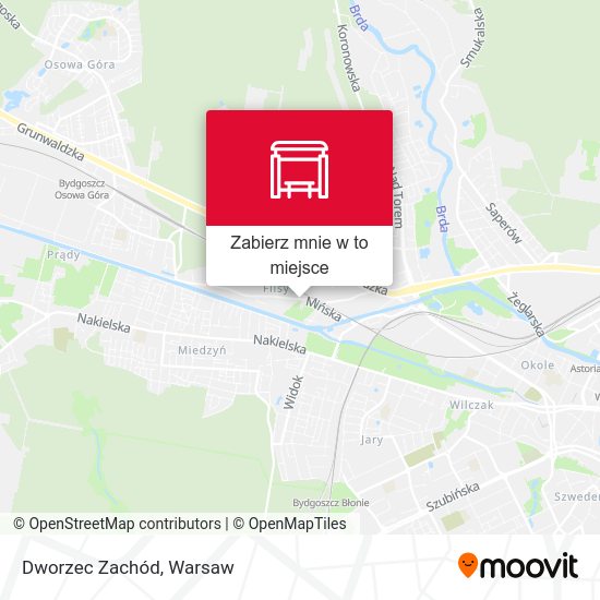 Mapa Dworzec Zachód