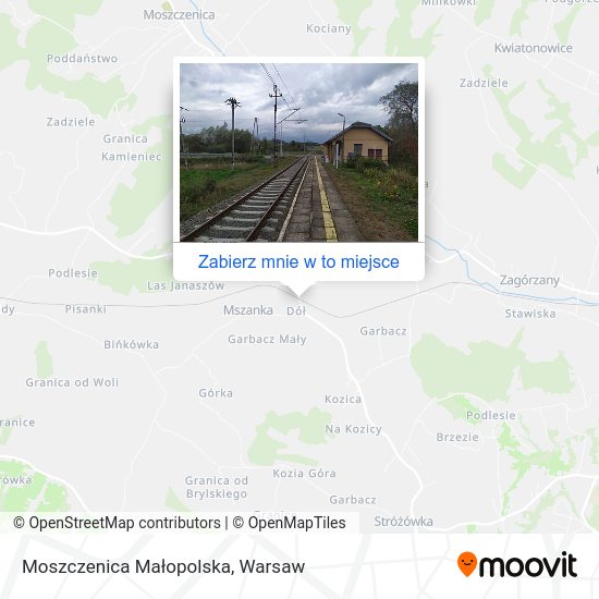 Mapa Moszczenica Małopolska