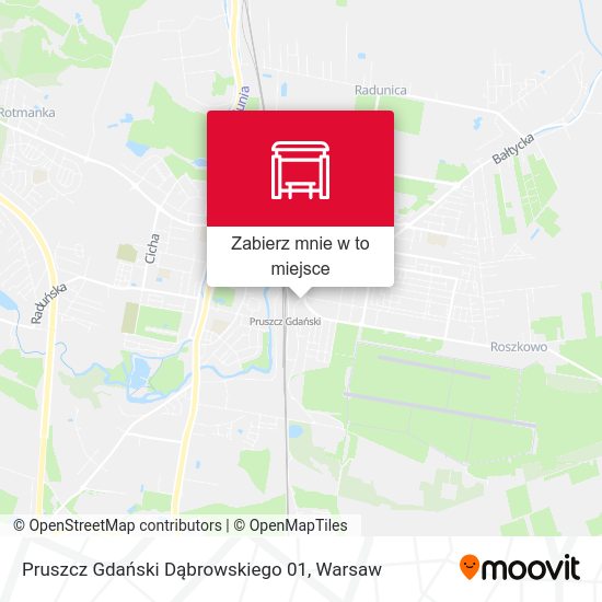 Mapa Pruszcz Gdański Dąbrowskiego 01