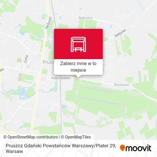 Mapa Pruszcz Gdański Powstańców Warszawy / Plater 29