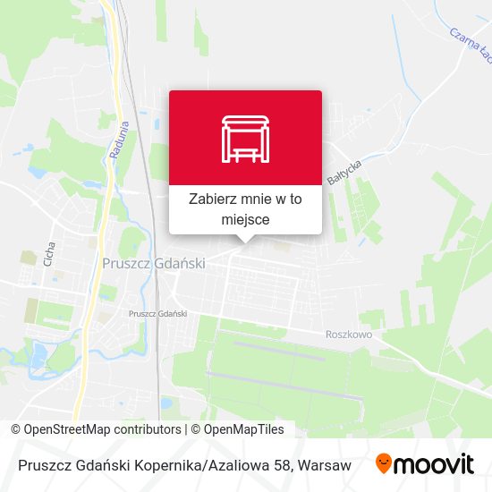 Mapa Pruszcz Gdański Kopernika / Azaliowa 58