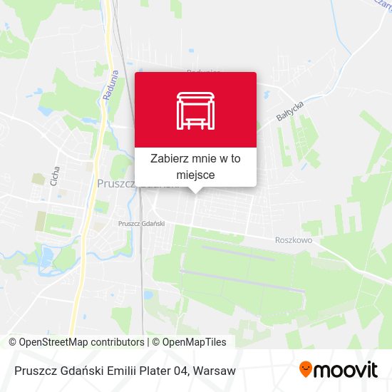 Mapa Pruszcz Gdański Emilii Plater 04