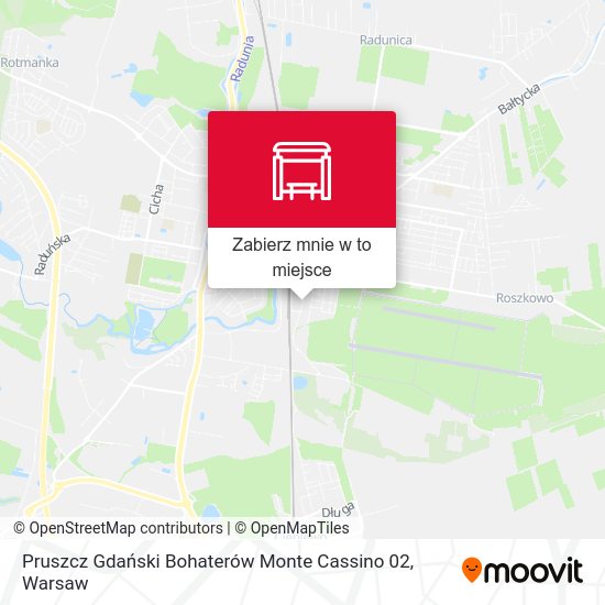 Mapa Pruszcz Gdański Bohaterów Monte Cassino 02