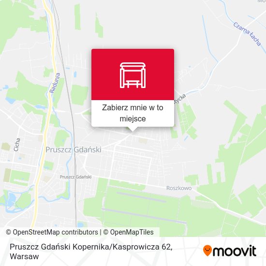 Mapa Pruszcz Gdański Kopernika / Kasprowicza 62