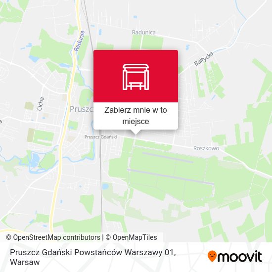 Mapa Pruszcz Gdański Powstańców Warszawy 01