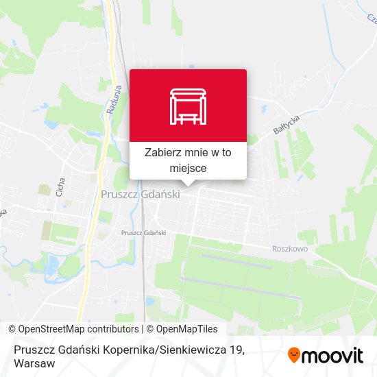 Mapa Pruszcz Gdański Kopernika / Sienkiewicza 19