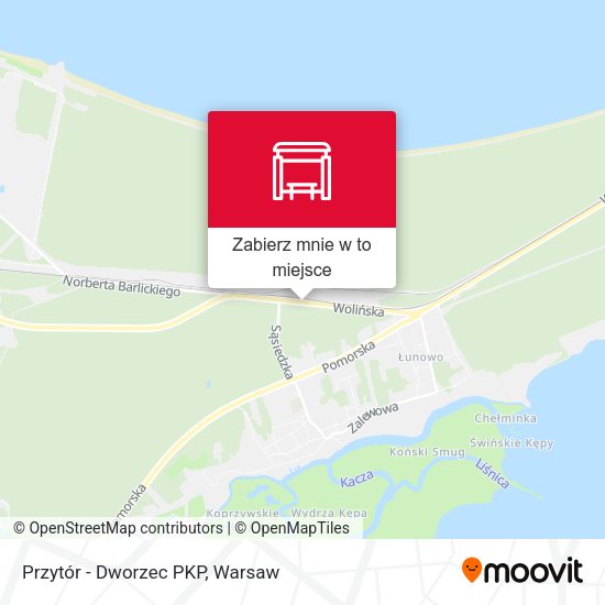 Mapa Przytór - Dworzec PKP