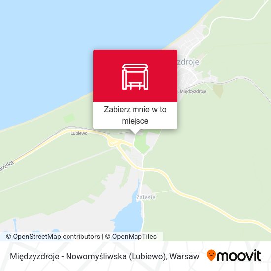 Mapa Międzyzdroje - Nowomyśliwska (Lubiewo)