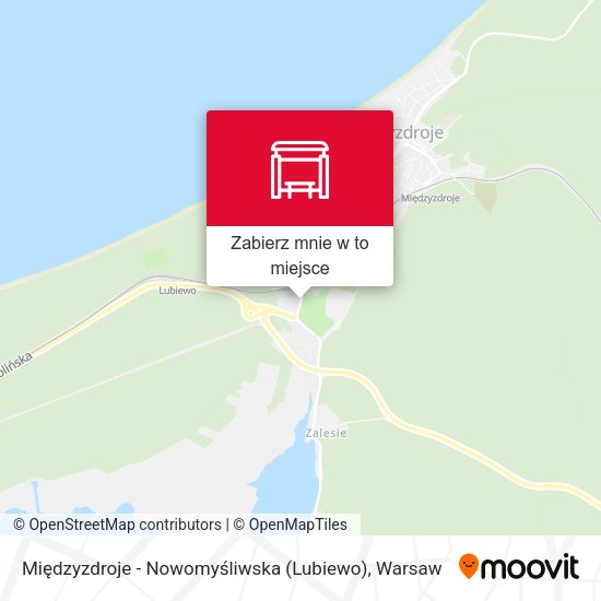 Mapa Międzyzdroje - Nowomyśliwska (Lubiewo)