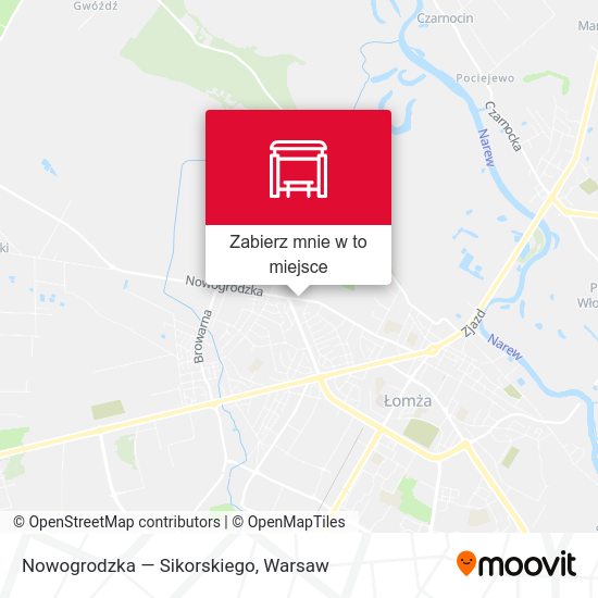 Mapa Nowogrodzka — Sikorskiego