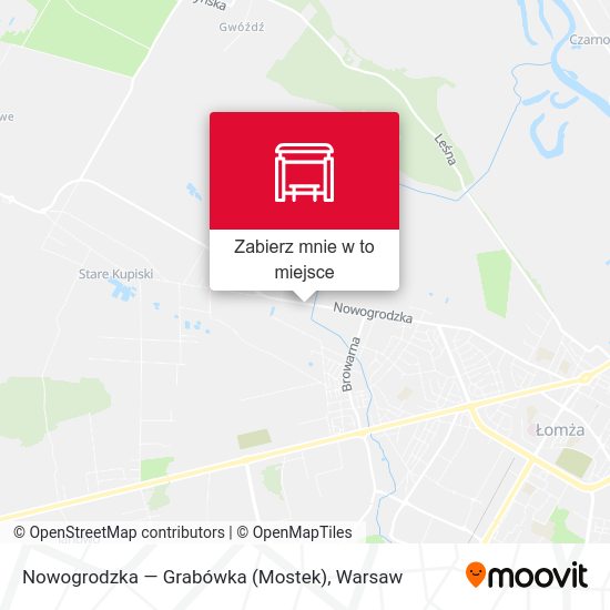 Mapa Nowogrodzka — Grabówka (Mostek)