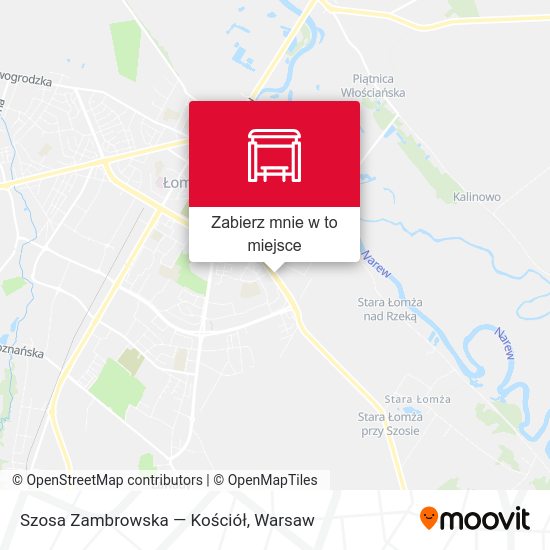 Mapa Szosa Zambrowska — Kościół