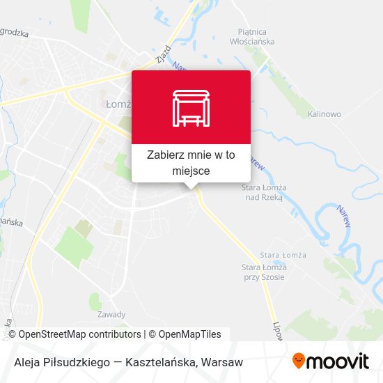 Mapa Aleja Piłsudzkiego — Kasztelańska