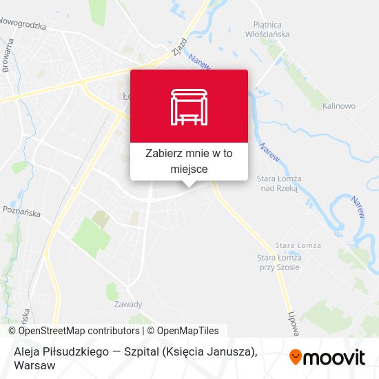 Mapa Aleja Piłsudzkiego — Szpital (Księcia Janusza)