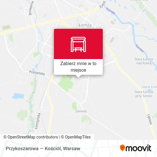 Mapa Przykoszarowa — Kościół