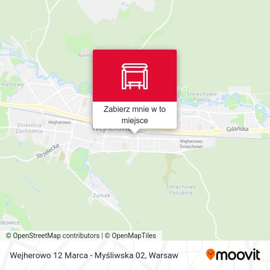 Mapa Wejherowo 12 Marca - Myśliwska 02