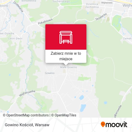 Mapa Gowino Kościół