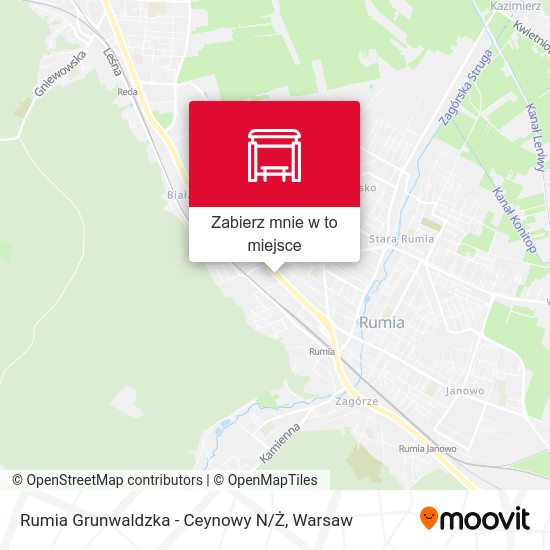 Mapa Rumia Grunwaldzka - Ceynowy N / Ż